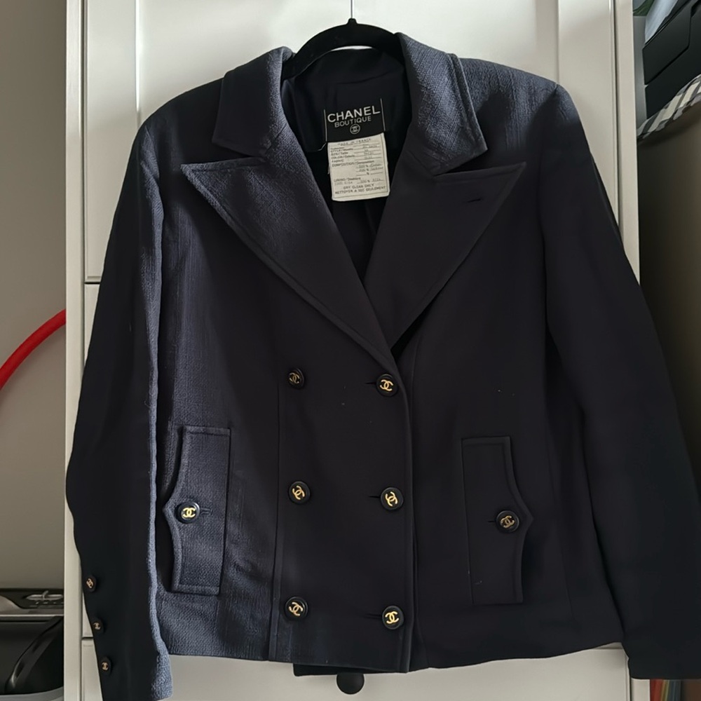 Chanel 94C Navy Blue double breasted jacket